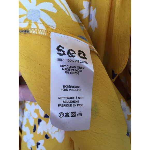Sea New York Yellow Floral Midi Dress - Picture 8 of 9